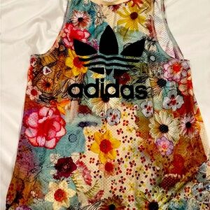SOLD OUT- Adidas Originals- Farm Rio Jardim Trefoil Floral Tank Top Jersey Small